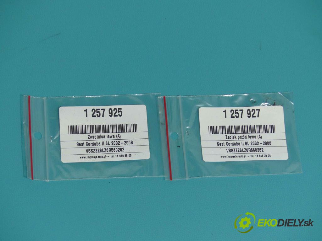 Seat Cordoba II 6L 2002-2008 1.9 tdi 101 HP manual 74 kW 1896 cm3 4- brzdič predné ľavý (Ostatné)