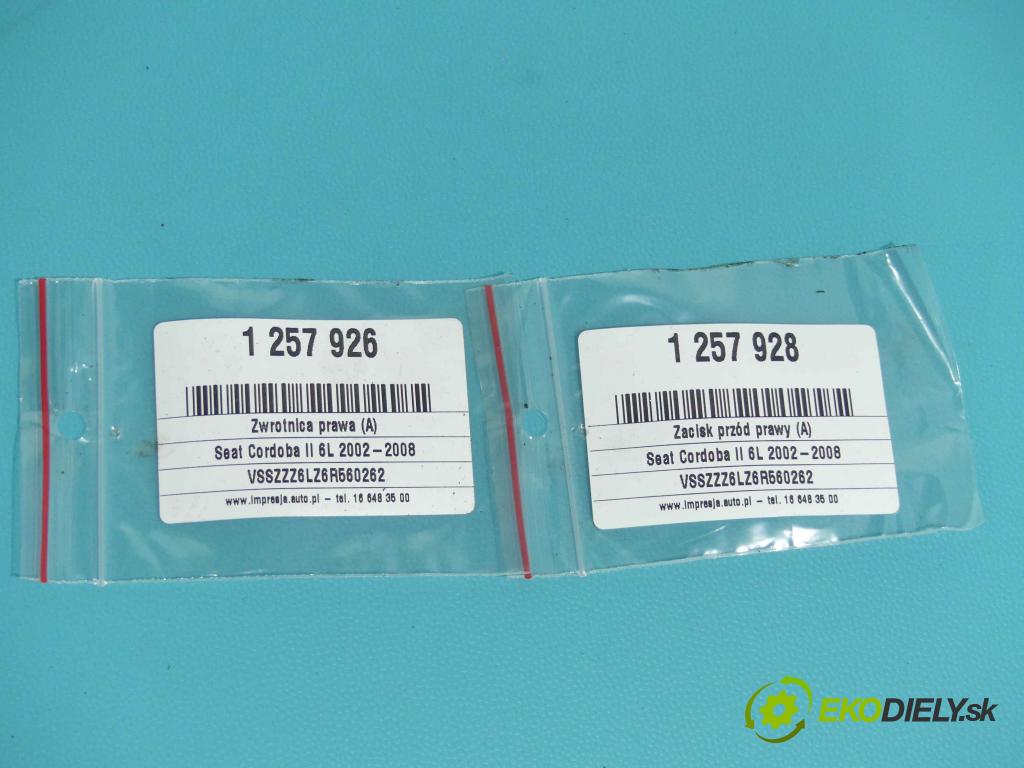 Seat Cordoba II 6L 2002-2008 1.9 tdi 101 HP manual 74 kW 1896 cm3 4- brzdič predné pravý  (Ostatné)