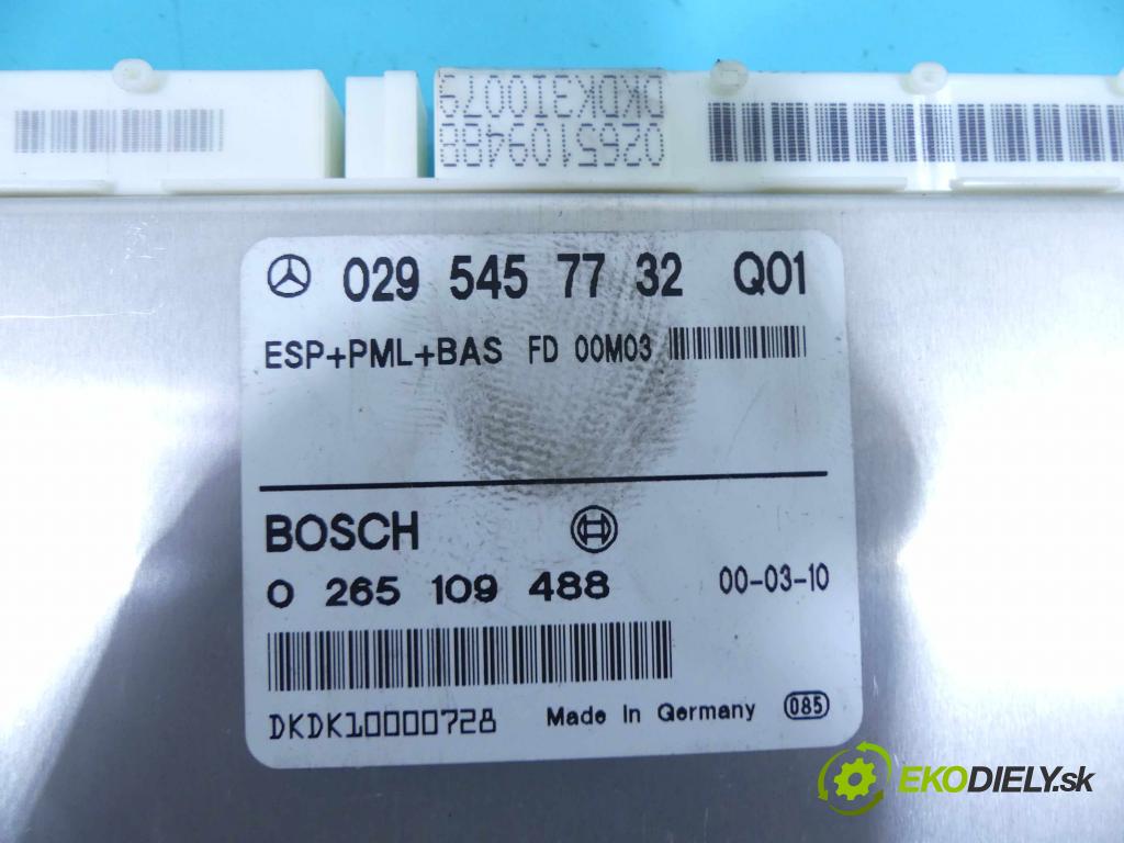 Mercedes E W210 1995-2002 2.0 kompressor 186KM: manual 137 kW 1998 cm3 4- modul riadiaca jednotka 0295457732 (Ostatné)