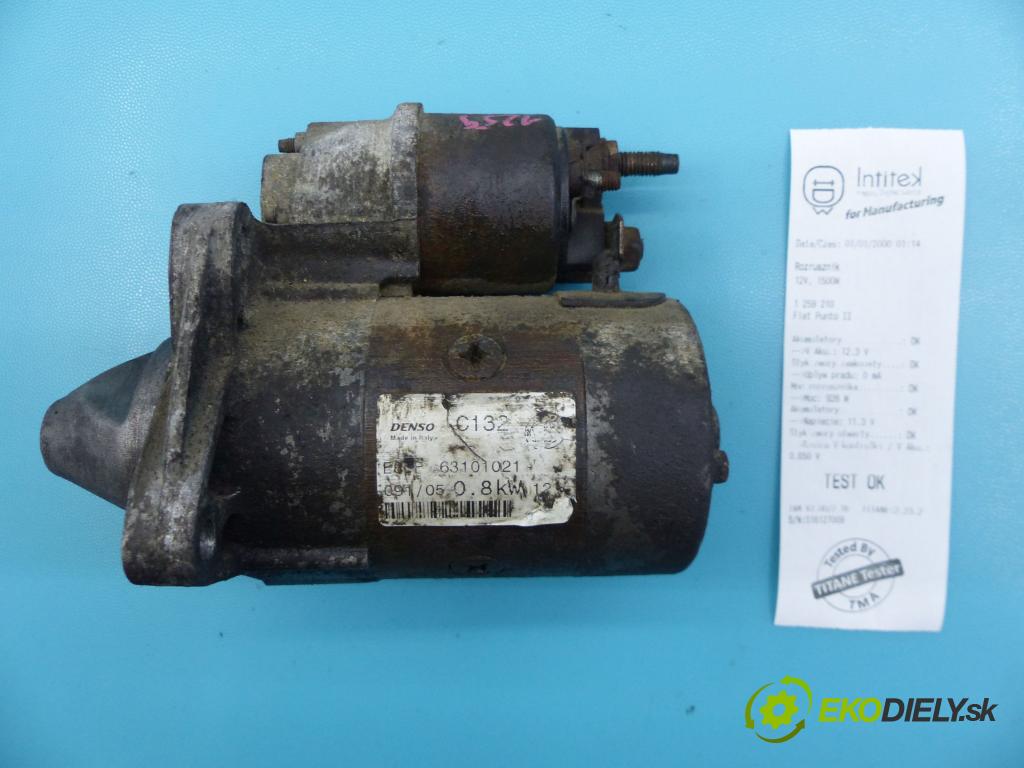 Fiat Punto II 1999-2010 1.2 60 HP manual 44 kW 1242 cm3 5- štartér 63101021 (Štartéry)
