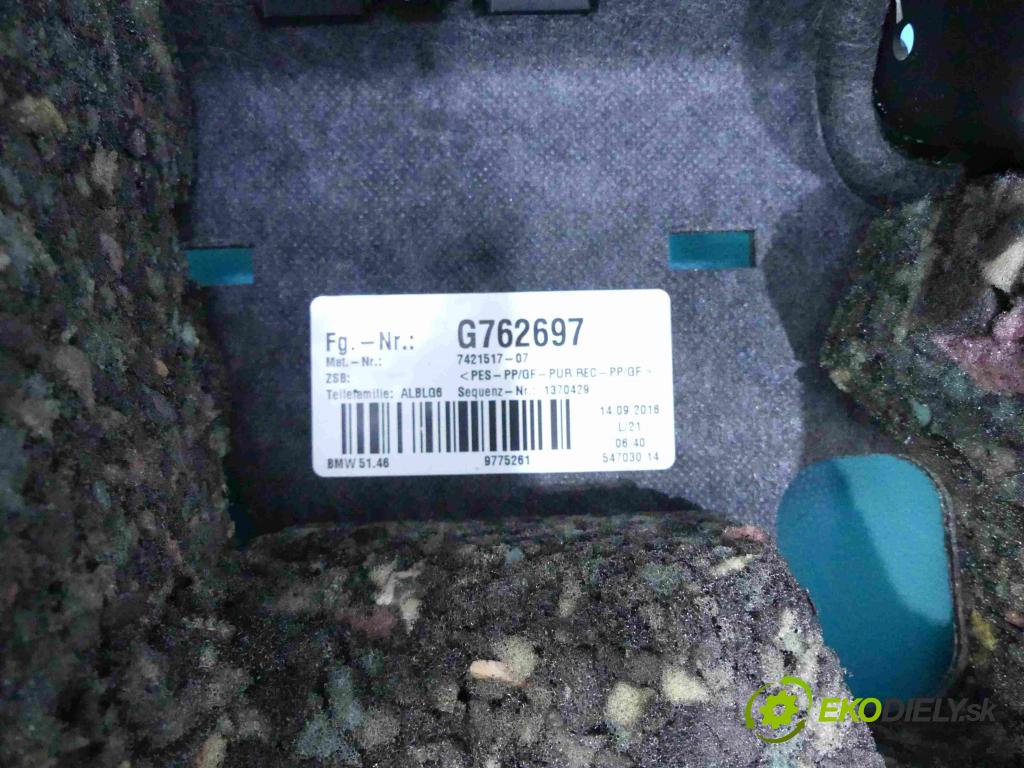 Bmw 7 G11 2015-2022 3.0d 265KM automatic 195 kW 2993 cm3 4- zadná 7421517-07 (Pláta zadné)