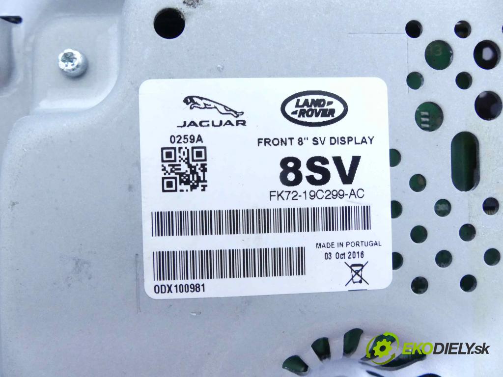 Land rover Discovery Sport 2014-2019 L550 2.0 D 179KM automatic 132 kW 1965 cm3 5- Zobrazit: FK72-19C299-AC (Prístrojové dosky, displeje)