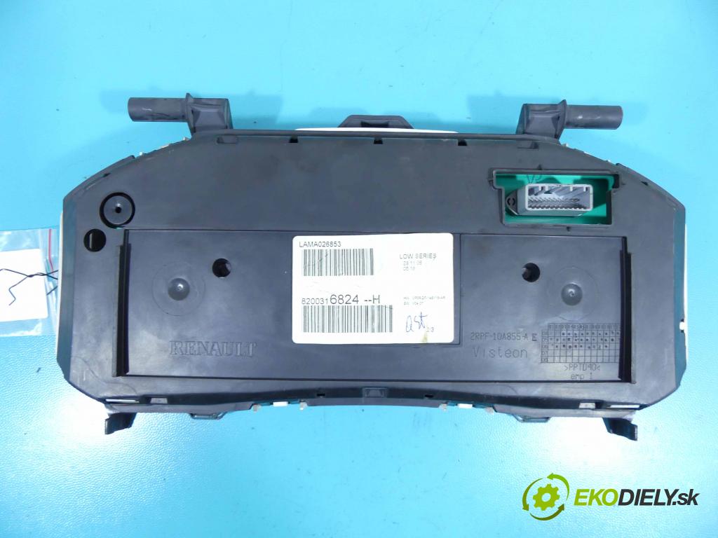Renault Clio III 2005-2012 1.4 16v (K4J780): 98 HP manual 72 kW 1390 cm3 5- prístrojovka/ budíky 8200316824-H (Prístrojové dosky, displeje)