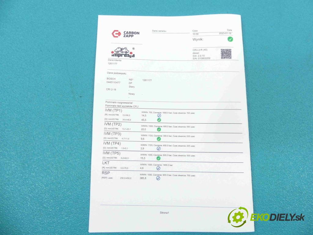 Skoda Octavia III 2013- 1.6 tdi 105 HP automatic 77 kW 1598 cm3 5- vstrek 0445110477 (Vstrekovače)