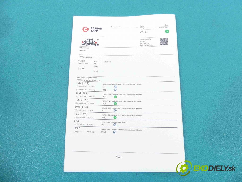 Skoda Octavia III 2013- 1.6 tdi 105 HP automatic 77 kW 1598 cm3 5- vstrek 0445110477 (Vstrekovače)