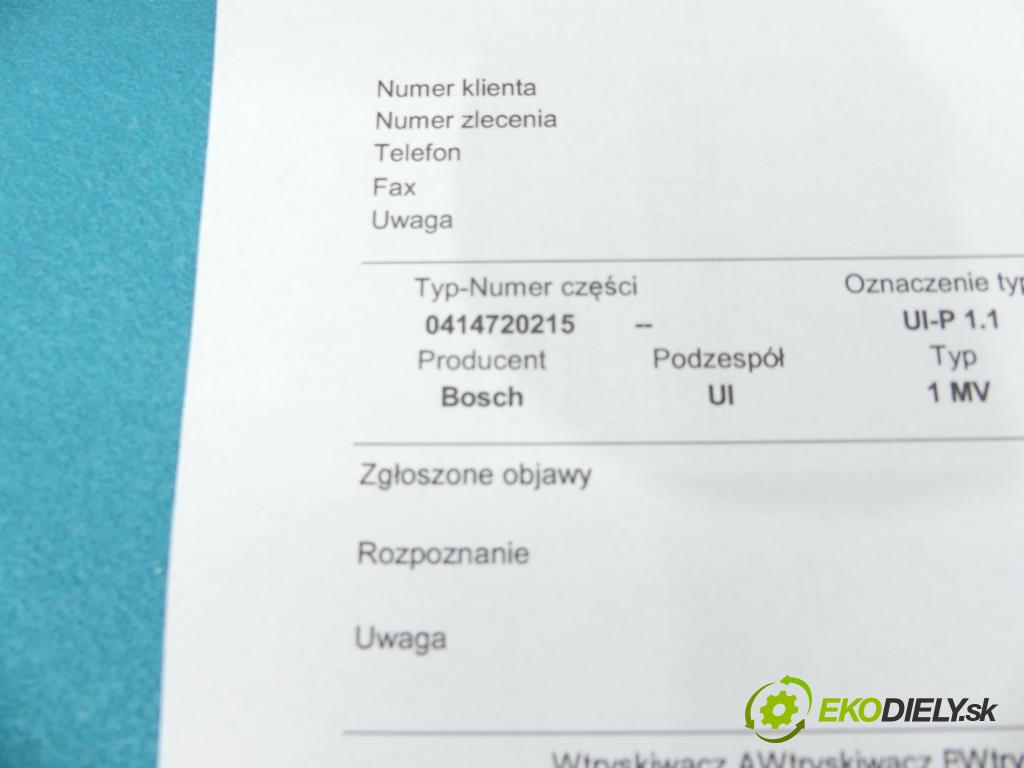 Vw Polo IV 9N 2001-2009 1.4 tdi 75 HP manual 55 kW 1422 cm3 5- vstrekovacie čerpadlo 0414720215 (Vstrekovače)