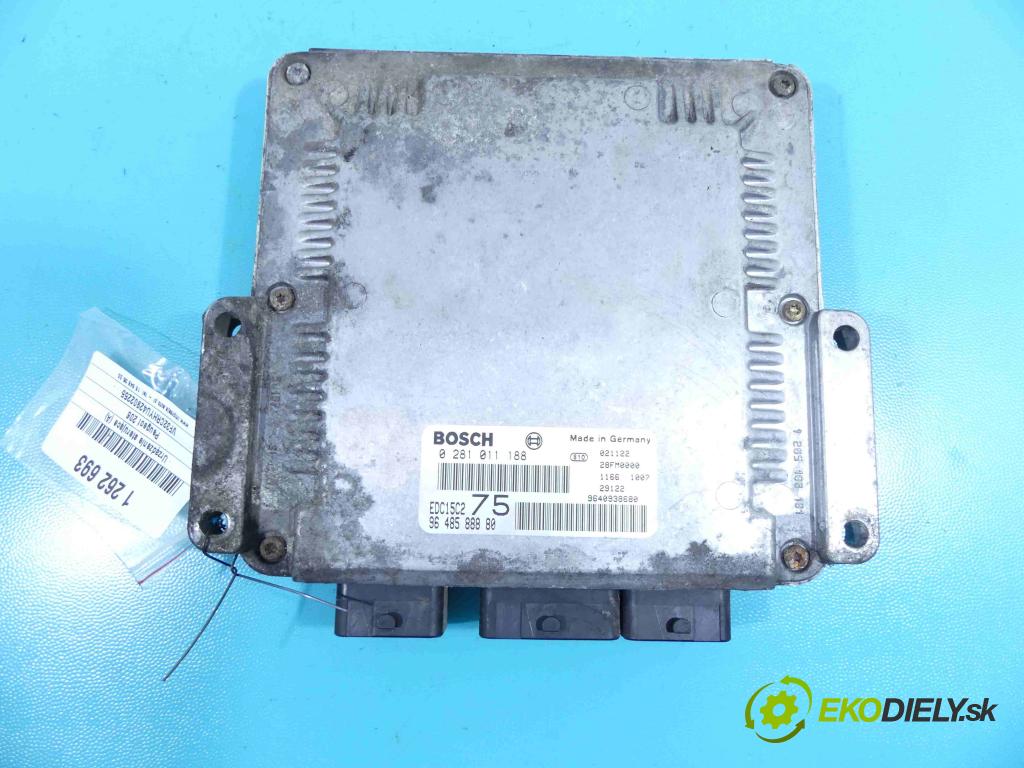 Peugeot 206 2.0 hdi 90 hp manual 66 kW 1997 cm3 3- jednotka řídící 0281011188