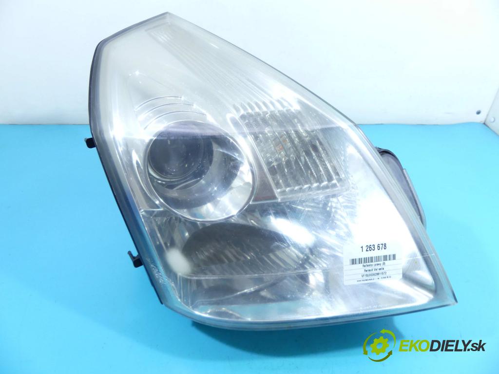 Renault Vel satis 2.2 dci 150 HP manual 110 kW 2188 cm3 5- Reflektor: pravý 8200014358E (Pravé)