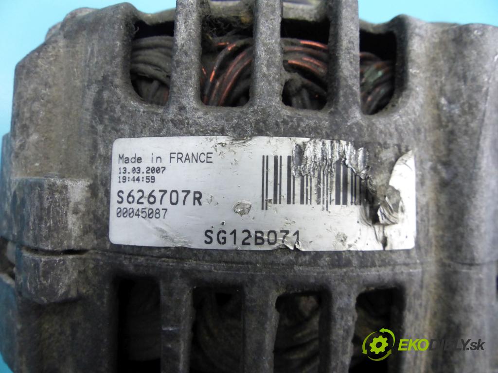 Renault Kangoo I 1998-2008 1.5 dci 82 hp manual 60 kW 1461 cm3 5- Alternator S626707R (Alternátory)