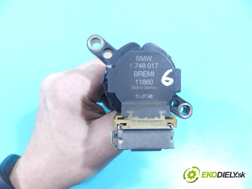 Bmw 5 E39 1996-2003 2.5 24V 170 HP manual 125 kW 2494 cm3 5- cievka zapaľovacia 1748017 (Zapaľovacie cievky, moduly)