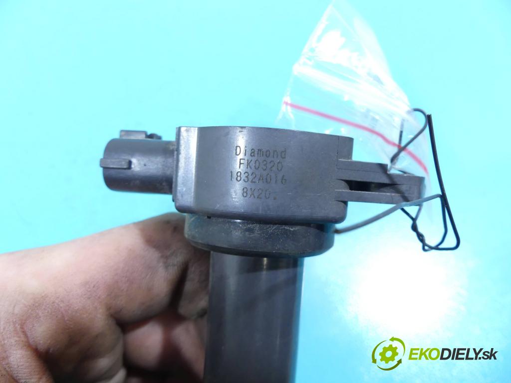 Mitsubishi Lancer VIII 2007-2016 1.8 16v 143 HP manual 105 kW 1798 cm3 5- cievka zapaľovacia 1832A016 (Zapaľovacie cievky, moduly)