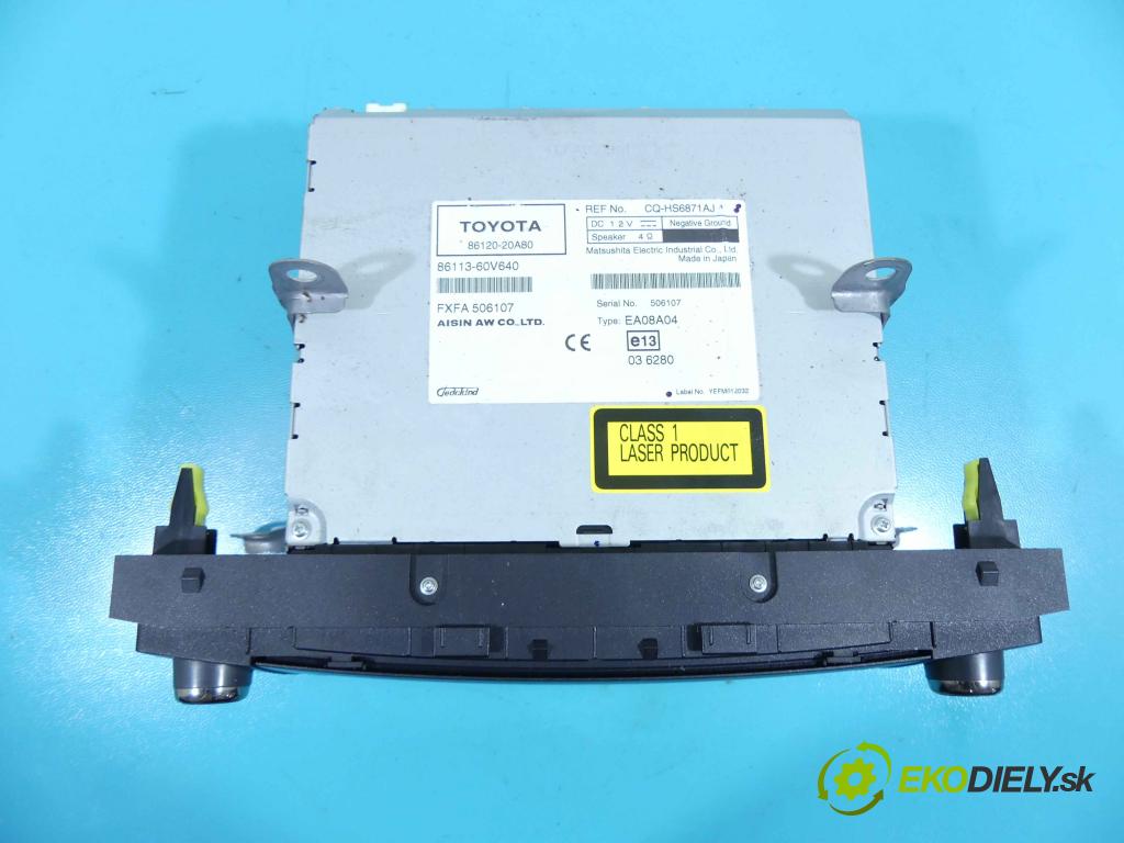 Toyota Avensis III T27 2009-2018 2.2 D-CAT 177 HP manual 130 kW 2231 cm3 4- Radio originál 86120-20A80