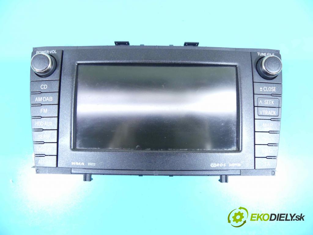 Toyota Avensis III T27 2009-2018 2.2 D-CAT 177 HP manual 130 kW 2231 cm3 4- Radio originál 86120-20A80