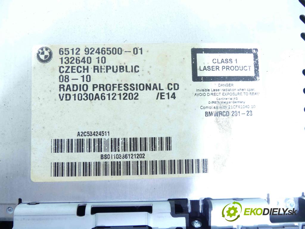Bmw 3 E90 2005-2013 2.0d 143 HP manual 105 kW 1995 cm3 5- Radio originál 9246500-01