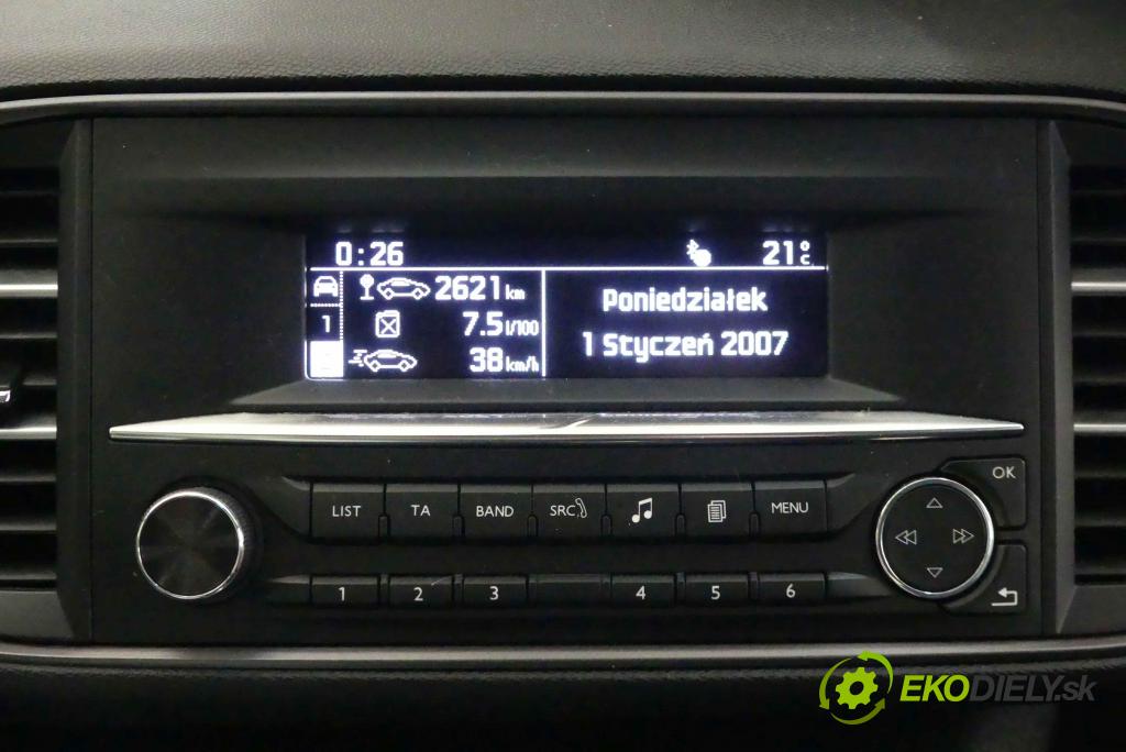 Peugeot 308 II 2013-2021 1.6 THP 125 HP manual 92 kW 1598 cm3 5- Radio továreň: 967720458000