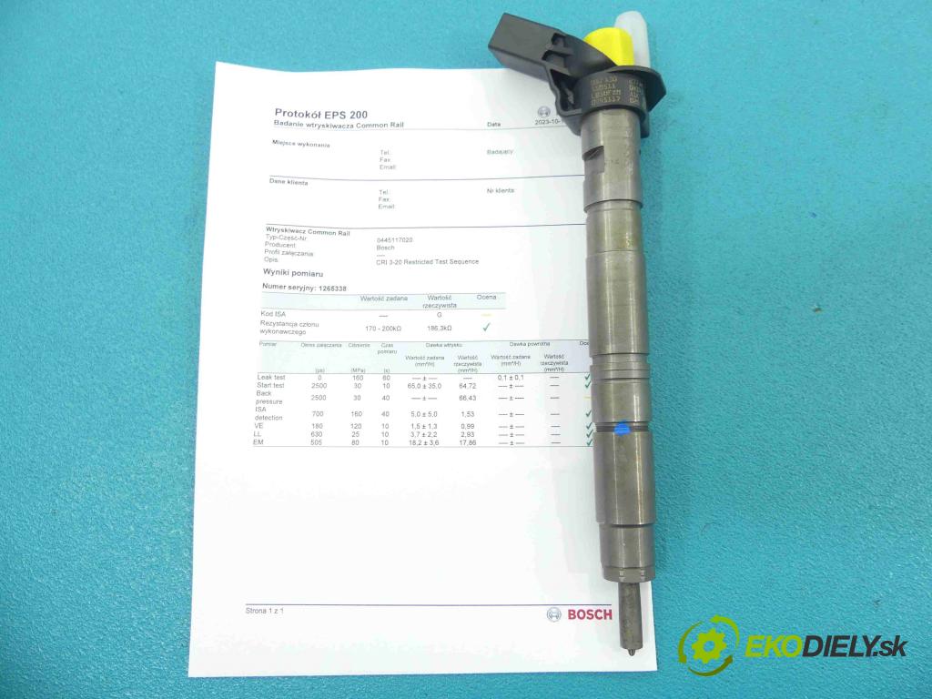 Vw Touareg I 2002-2010 3.0 V6 tdi 224hp automatic 165 kW 2967 cm3 5- vstrek 0445117020 (Vstrekovače)