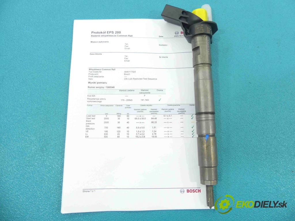 Vw Touareg I 2002-2010 3.0 V6 tdi 224hp automatic 165 kW 2967 cm3 5- vstrek 0445117020 (Vstrekovače)