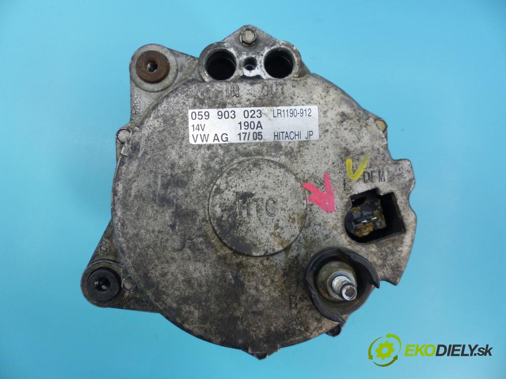 Vw Touareg I 2002-2010 3.0 V6 tdi 224 hp automatic 165 kW 2967 cm3 5- Alternator 059903023 (Alternátory)