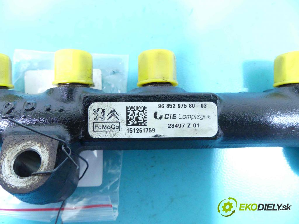 Peugeot 208 I 2012-2019 1.6 hdi 92 HP manual 68 kW 1560 cm3 3- lišta vstrekovacia 9685297580-03 (Vstrekovacie lišty)