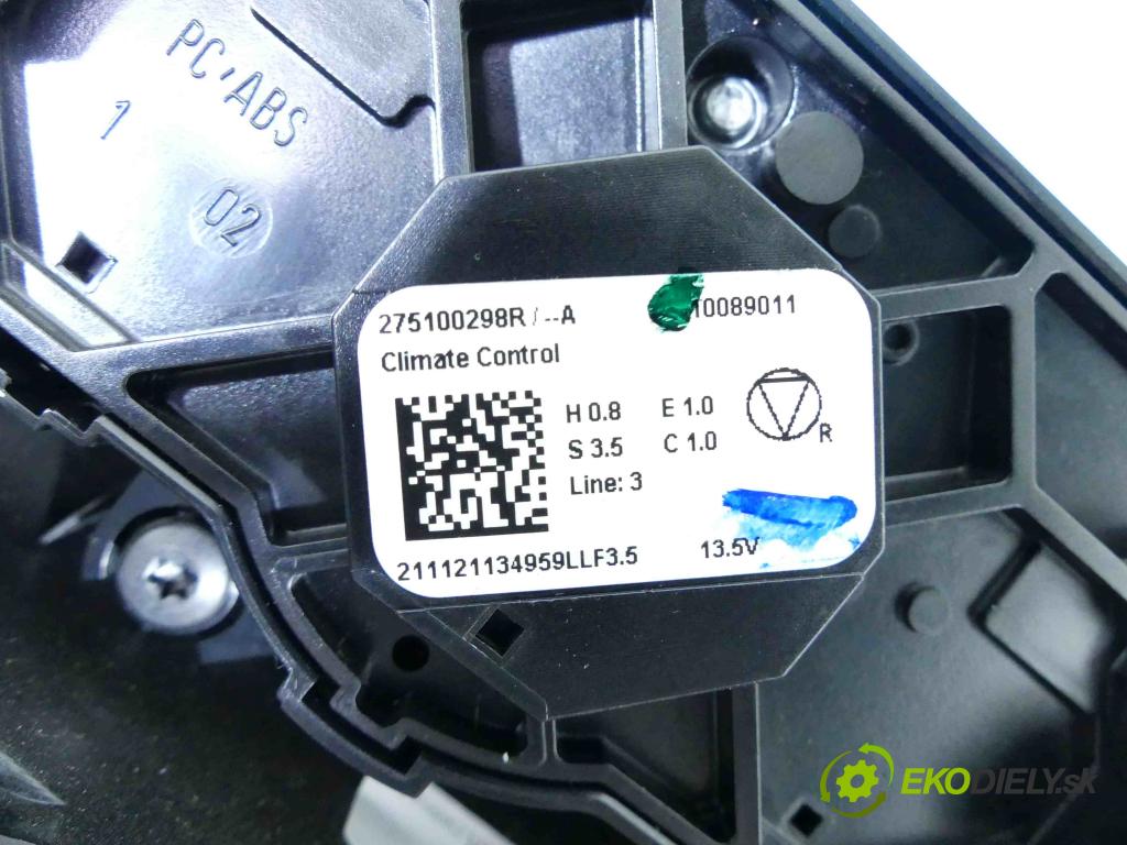 Dacia Sandero III 2020- 1.0 Tce 90 HP automatic 66 kW 999 cm3 5- panel kúrenia 275100298R