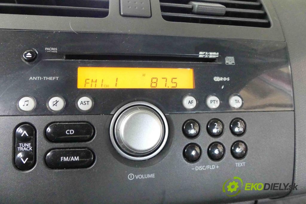 Suzuki Swift Mk6 2005-2010 1.3 16v 92 HP manual 67,5 kW 1328 cm3 5- Radio originál 39101-62J3