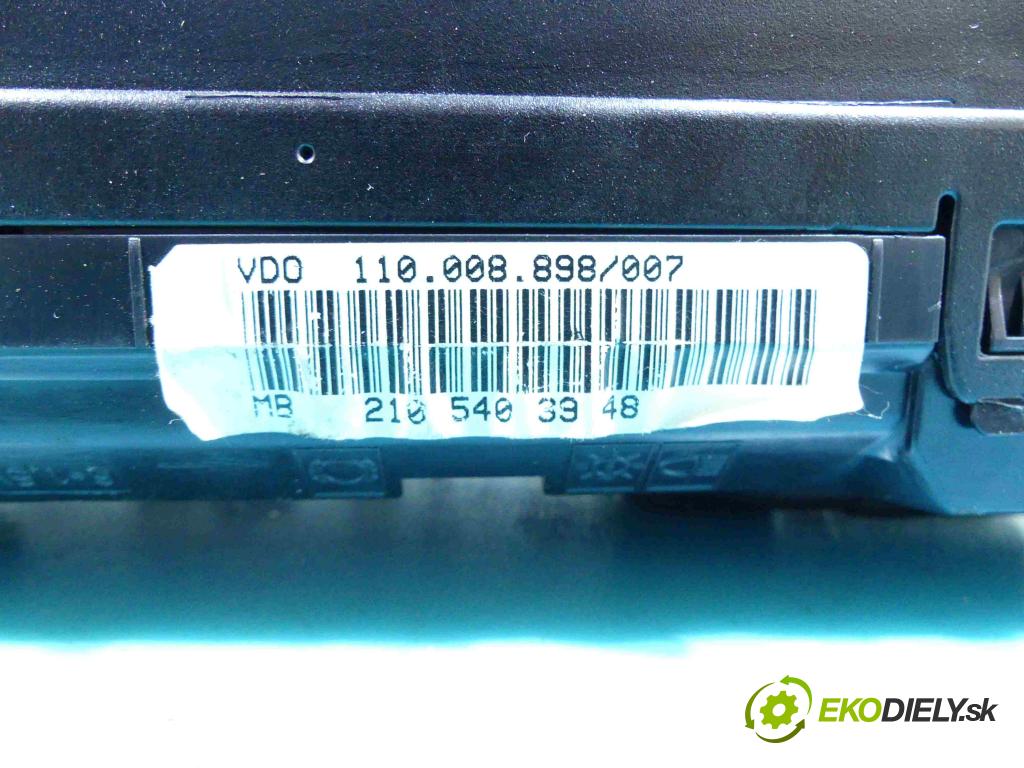 Mercedes E W210 1995-2002 2.0 136 HP manual 100 kW 1998 cm3 4- prístrojovka/ budíky 110008898 (Prístrojové dosky, displeje)