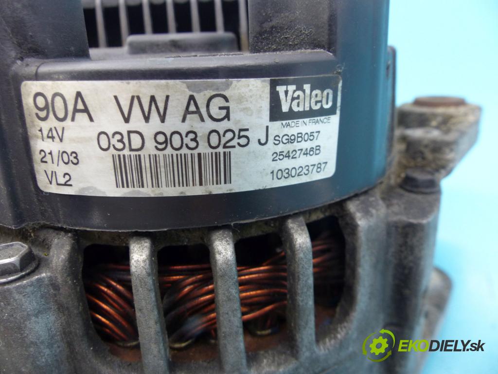 Vw Polo IV 9N 2001-2009 1.2 12V 64 hp manual 47 kW 1198 cm3 5- Alternator 03D903025J (Alternátory)