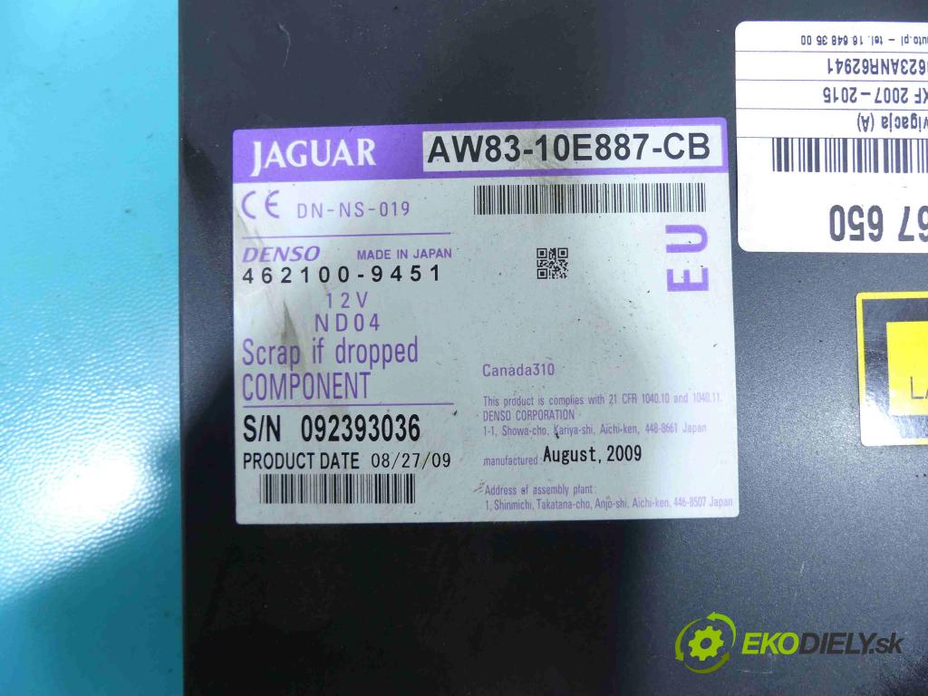 Jaguar XF I X250 2007-2015 3.0 Td V6 275 HP automatic 202 kW 2993 cm3 4- Navigácia: AW83-10E887-CB (GPS navigácie)