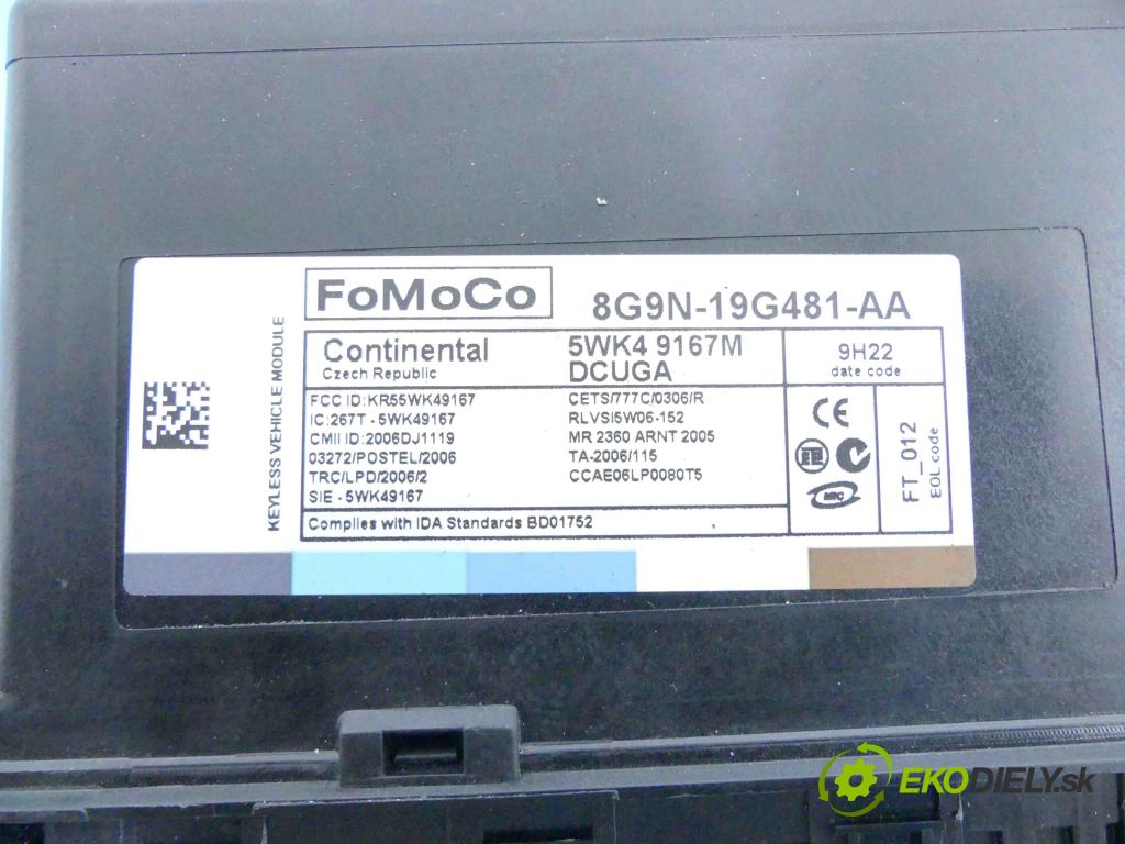 Jaguar XF I X250 2007-2015 3.0 Td V6 275 HP automatic 202 kW 2993 cm3 4- modul riadiaca jednotka 8G9N-19G481-AA (Ostatné)