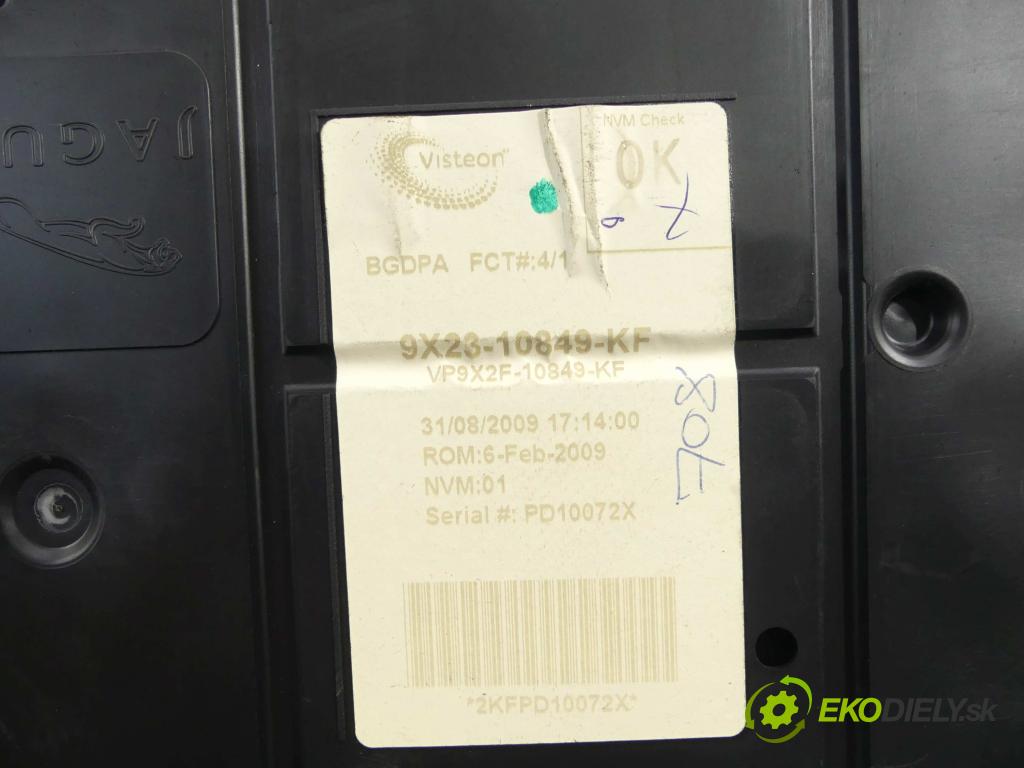 Jaguar XF I X250 2007-2015 3.0 Td V6 275 HP automatic 202 kW 2993 cm3 4- prístrojovka/ budíky 9X23-10849-KF (Prístrojové dosky, displeje)
