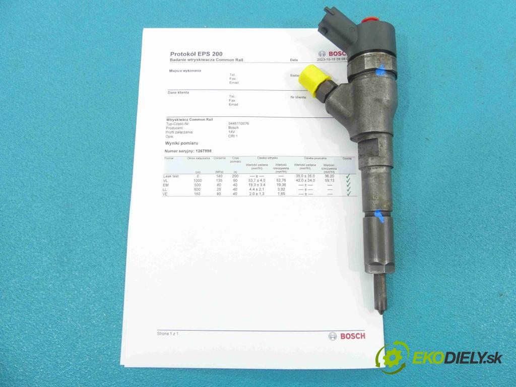 Citroen C5 I 2001-2008 2.0 hdi 109 HP manual 80 kW 1997 cm3 5- vstrek 0445110076 (Vstrekovače)