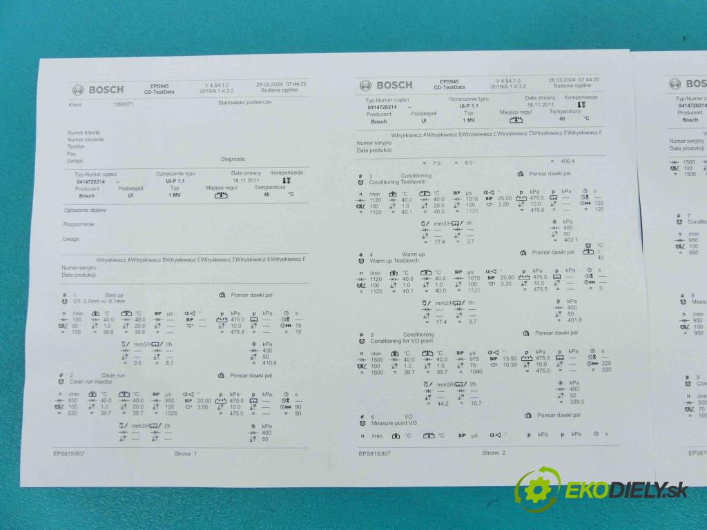 Vw Passat B5 1995-2005 1.9 tdi 131 HP manual 96 kW 1896 cm3 5- vstrekovacie čerpadlo 0414720214 (Vstrekovač paliva)