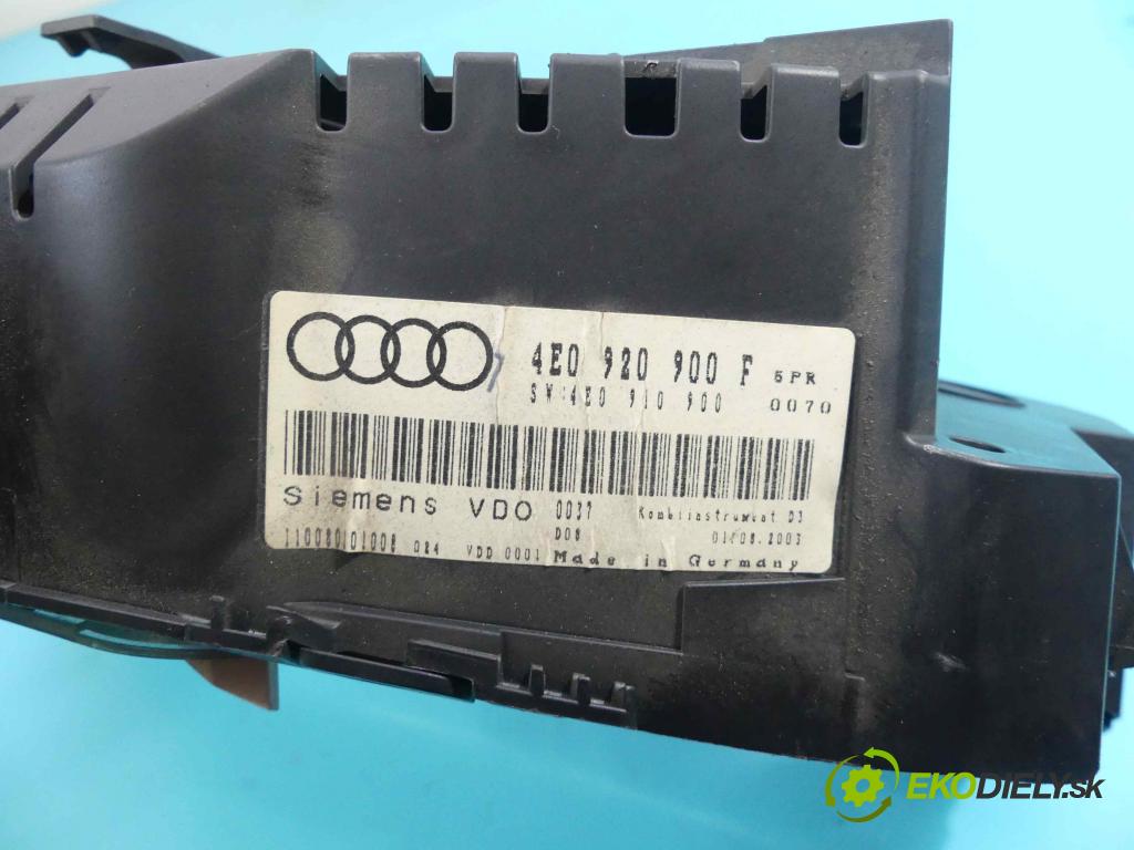 Audi A8 D3 2002-2009 4.0 tdi 275 HP automatic 202 kW 3936 cm3 4- prístrojovka/ budíky 4E0920900F (Prístrojové dosky, displeje)