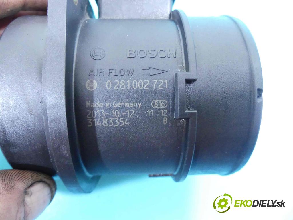 Hyundai Santa Fe II 2006-2012 2.2 crdi 150 HP automatic 110 kW 2188 cm3 5- průtokoměr: 0281002721 (Váhy vzduchu)