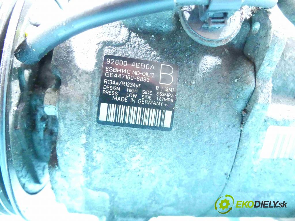 Nissan Qashqai II J11 2013-2021 1.2 T 116 HP manual 85 kW 1197 cm3 5- čerpadlo klimatizácie 447160-6893