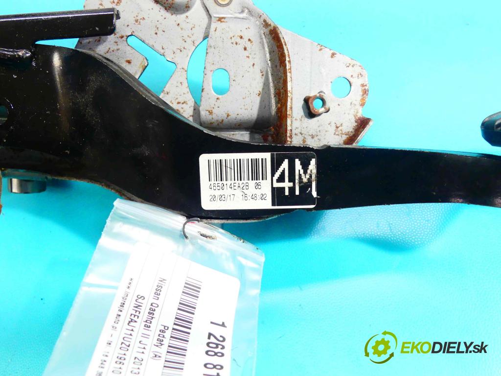 Nissan Qashqai II J11 2013-2021 1.2 T 116 HP manual 85 kW 1197 cm3 5- pedále 465014EA2B (Pedále)