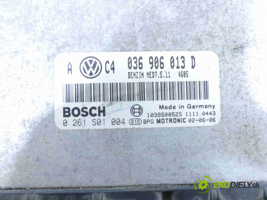 Vw Golf IV 1997-2003 1.6 FSI 110 HP manual 81 kW 1598 cm3 5- Jednotka riadiaca 036906013D