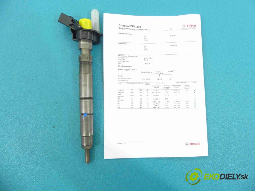 Audi A6 C6 2004-2011 3.0 tdi 224hp automatic 165 kW 2967 cm3 4- vstrek 0445115024 (Vstrekovač paliva)