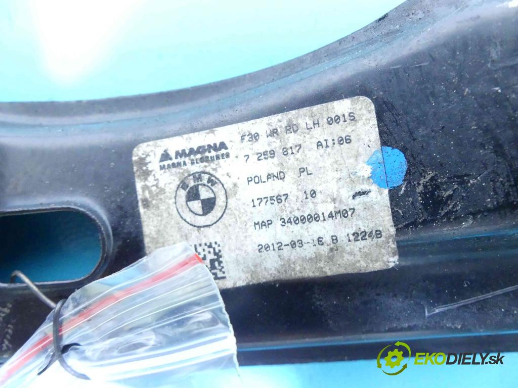 Bmw 3 F30 2011-2018 2.0d 116 hp manual 85 kW 1995 cm3 4- mechanismus stahování zadní levý 7259817