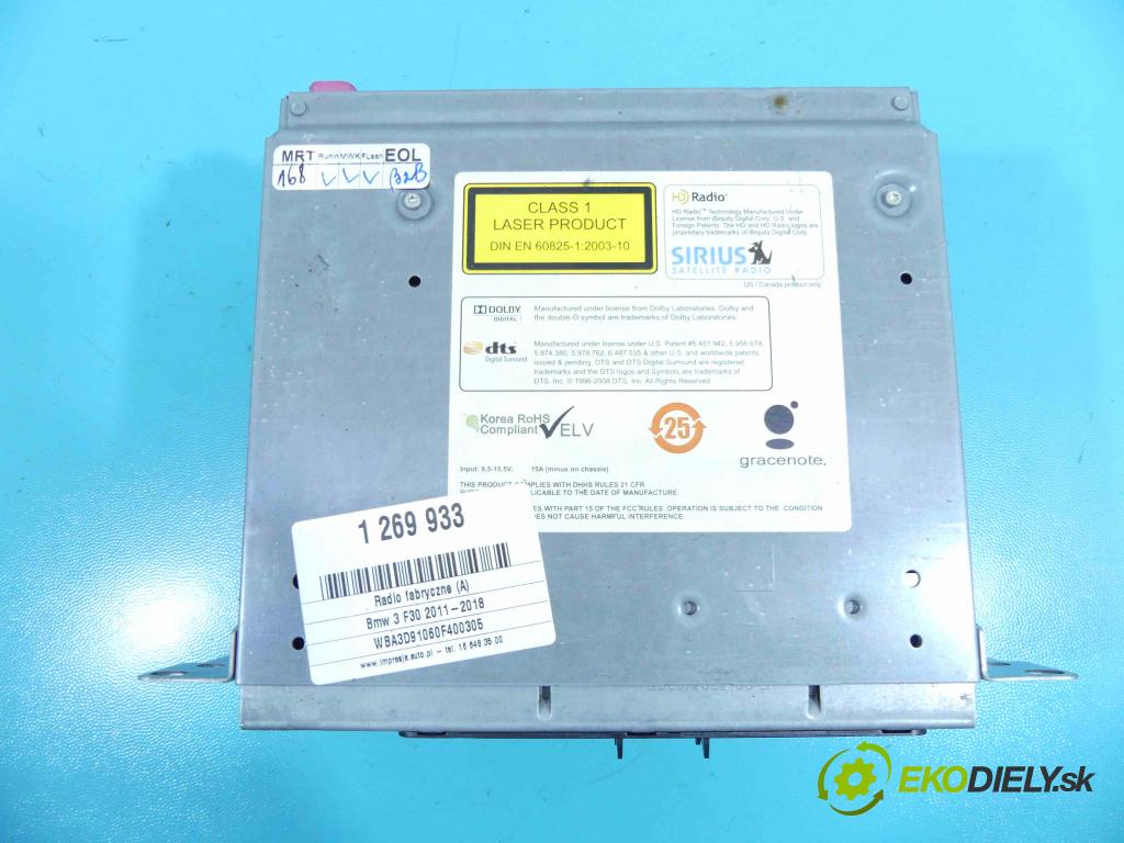 Bmw 3 F30 2011-2018 2.0d 116 HP manual 85 kW 1995 cm3 4- Radio originál 9286464