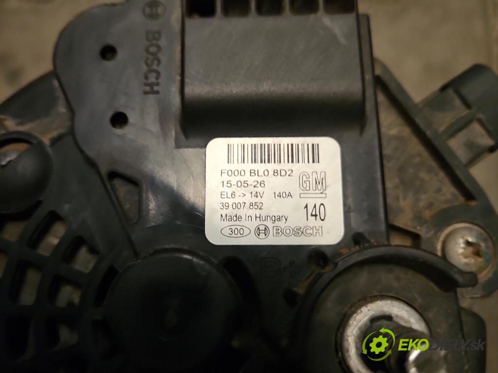 Opel Zafira C 2012-2019 Tourer 2.0 cdti 170 hp automatic 125 kW 1956 cm3 5- Alternator F000BL08D2 (Alternátory)
