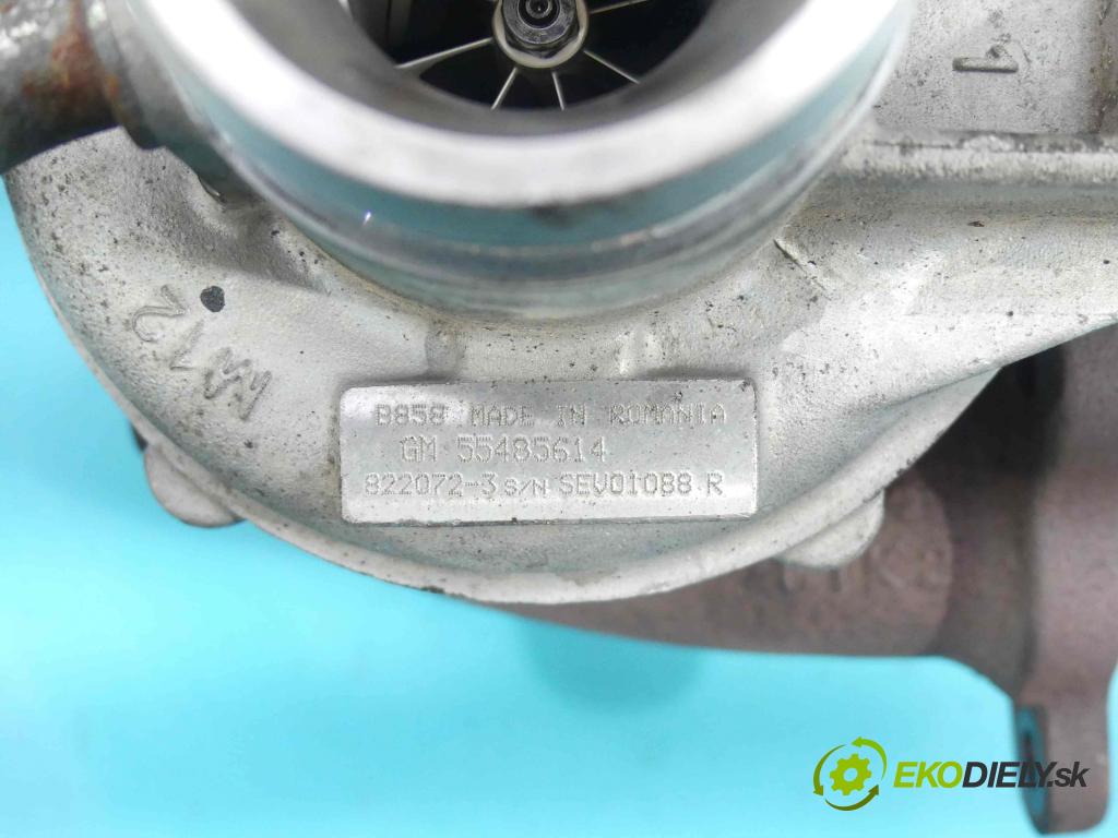 Opel Zafira C 2012-2019 Tourer 2.0 cdti 170 HP automatic 125 kW 1956 cm3 5- turbodúchadlo, turbo 822072-3 (Turbodúchadlá (kompletné))