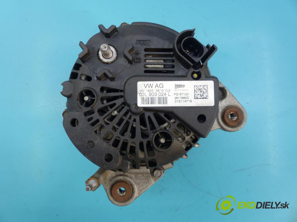 Seat Alhambra II 2010-2020 2.0 tdi 184hp automatic 135 kW 1968 cm3 5- Alternator 03L903024L (Alternátory)