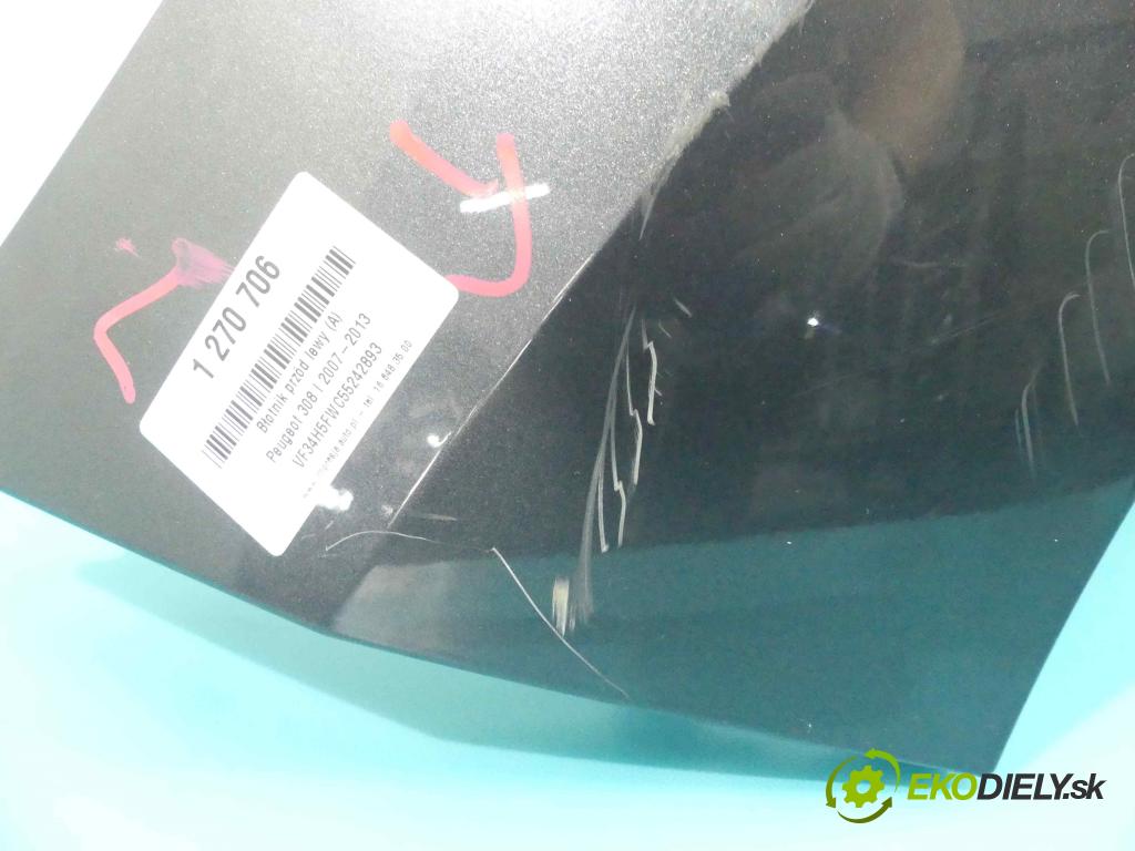 Peugeot 308 I 2007-2013 1.6 16v 120 hp manual 88 kW 1598 cm3 5- blatnik přední levý 9656738580