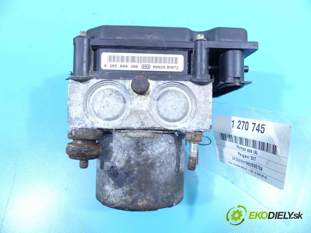 Peugeot 307 2.0 hdi 90 HP manual 66 kW 1997 cm3 5- čerpadlo abs 0265800390 (Pumpy ABS)