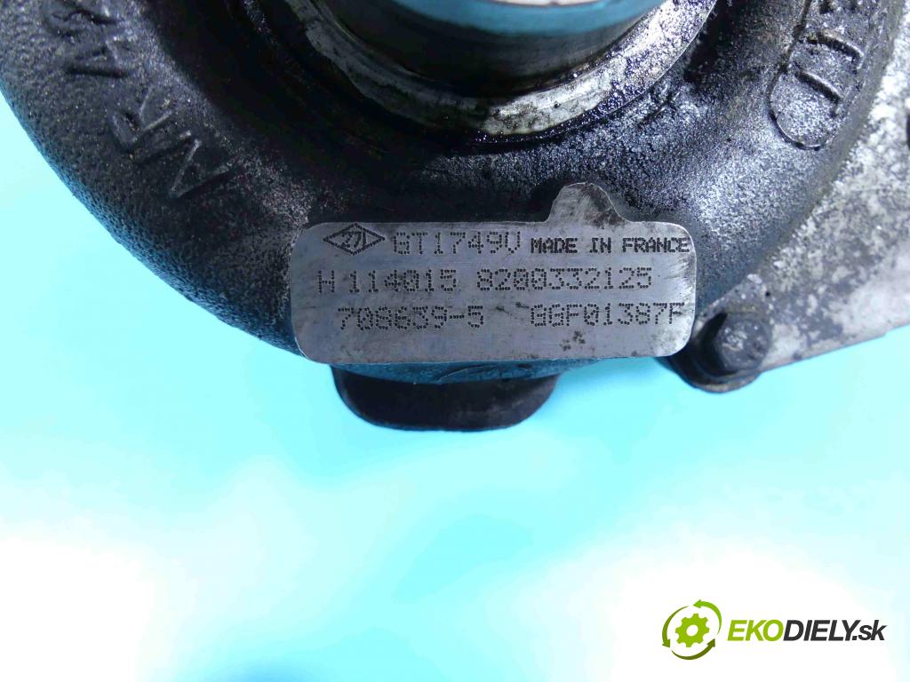 Renault Laguna II 2001-2007 1.9 dci 120 HP manual 88 kW 1870 cm3 5- turbodúchadlo, turbo 708639-5 (Turbodúchadlá (kompletné))