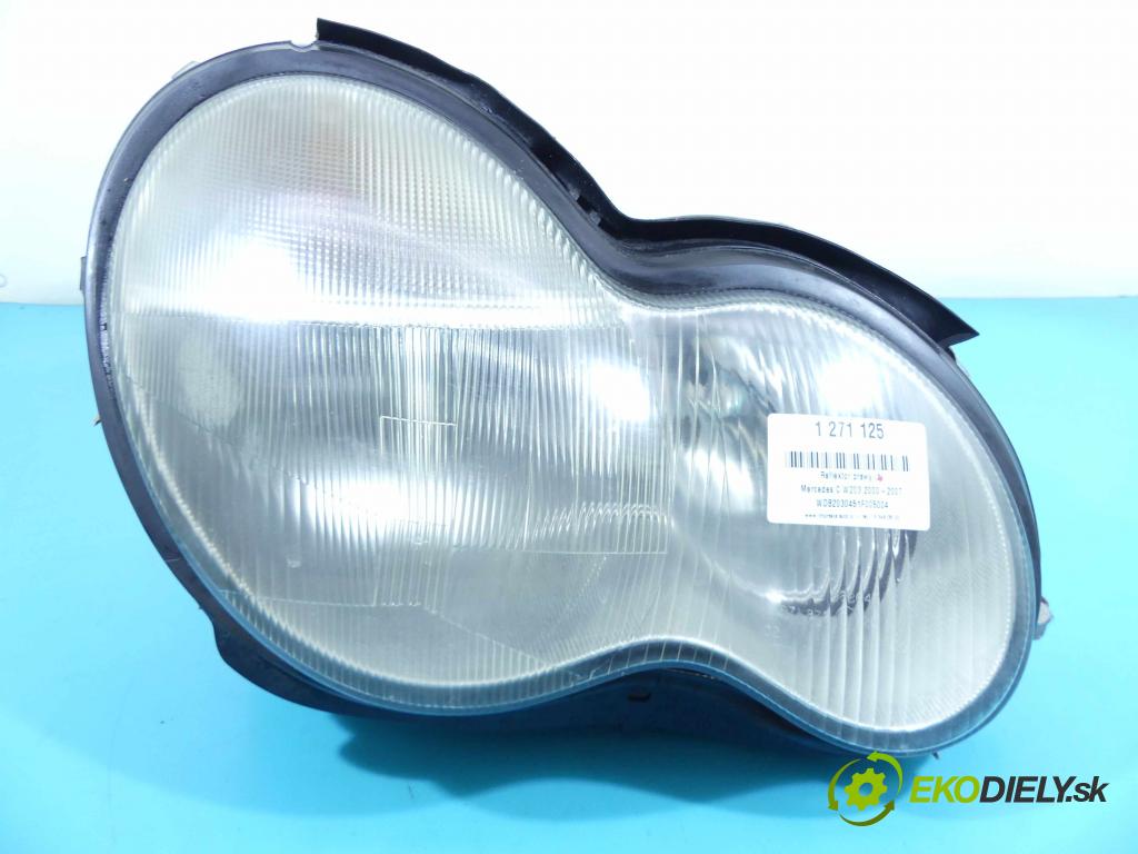 Mercedes C W203 2000-2007 2.0 kompressor 163 HP manual 120 kW 1998 cm3 4- Reflektor: pravý A2038201261 (Pravé)