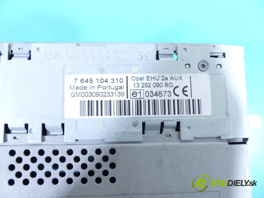 Opel Meriva A 2002-2010 1,3.0 cdti (Z13DTJ) 75 HP manual 55 kW 1248 cm3 5- Radio továreň: 13292090RG