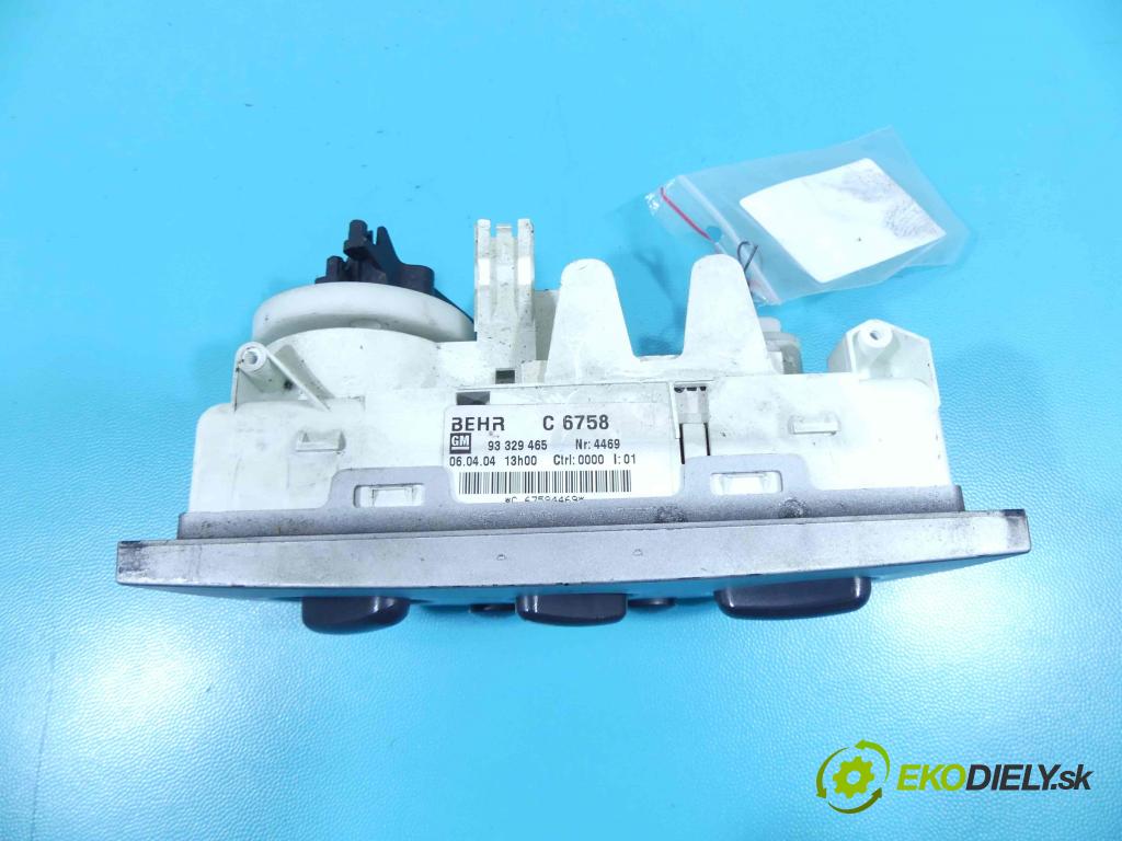 Opel Meriva A 2002-2010 1.7 dti 75 HP manual 55 kW 1686 cm3 5- panel kúrenia 93329465