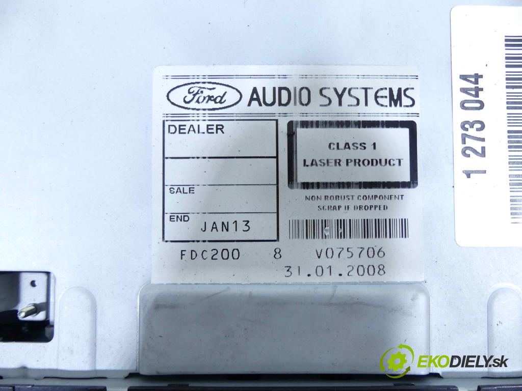Ford Mondeo Mk4 2007-2014 1.8 tdci 125 HP manual 92 kW 1753 cm3 4- Radio originál 7S7T-18C815-BA